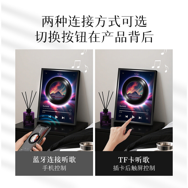 梵艺新品旋转唱盘TF卡白噪音小音响多功能桌面氛围礼物创意小音箱|undefined
