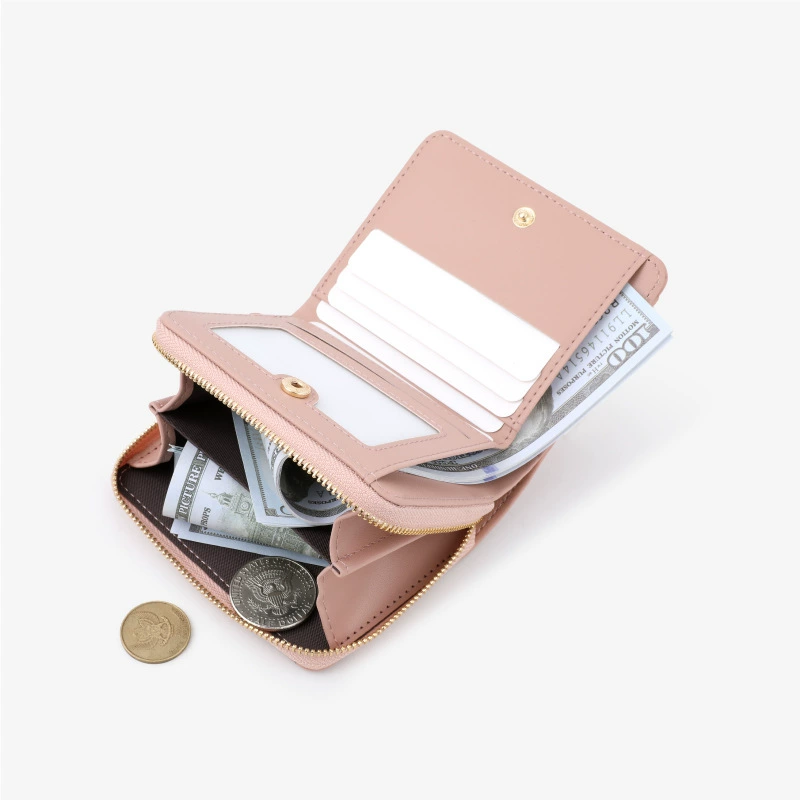 Card Holder Small Wallet Organizer Bag, Floral Pattern, Compact 11×3×9 cm