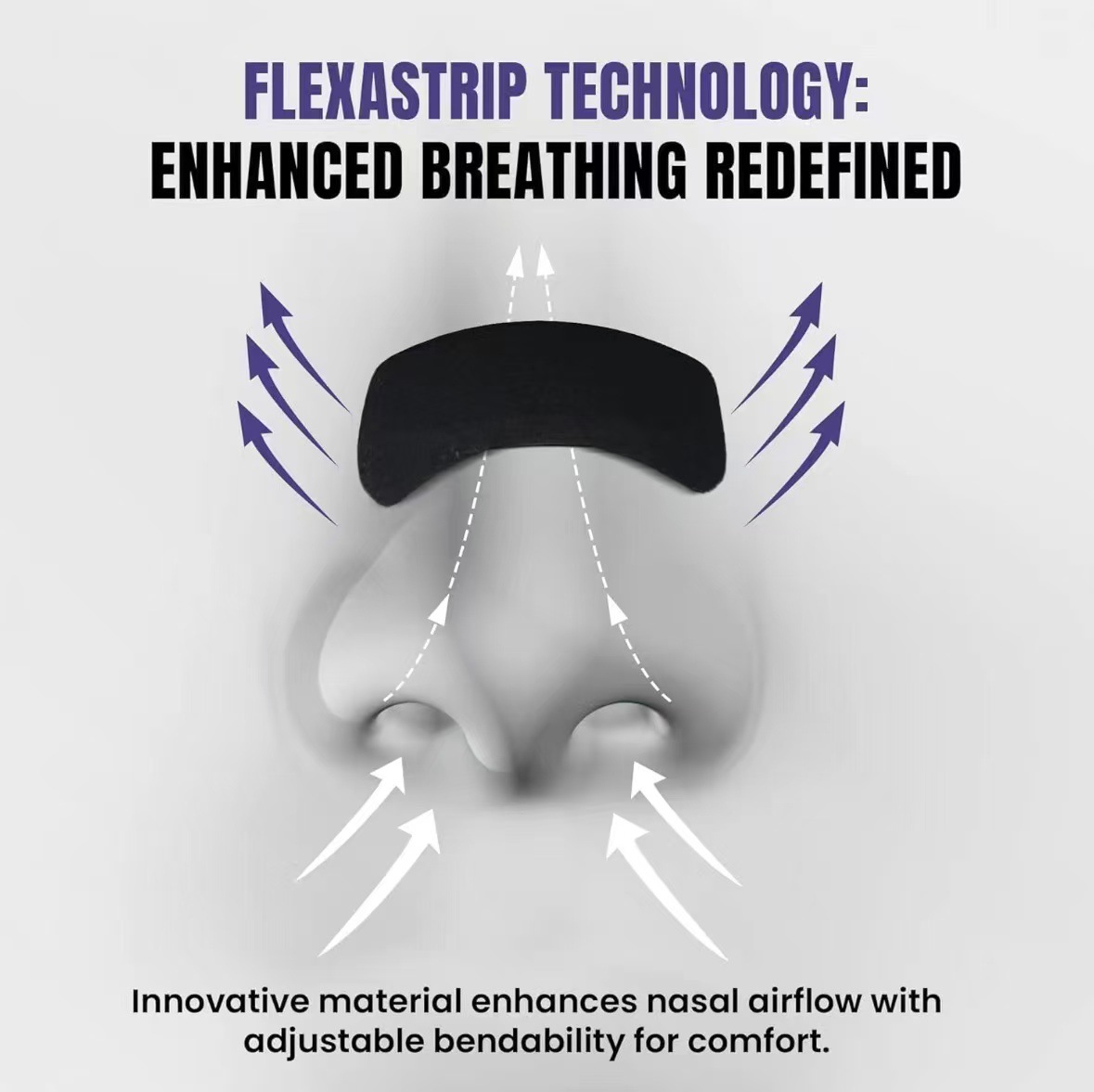 Cross-Border Direct Supply Nasenstrips für Erwachsene aus Vliesstoff Ovale atmungsaktive Sport-Nasenstrips SportsNoseStrip