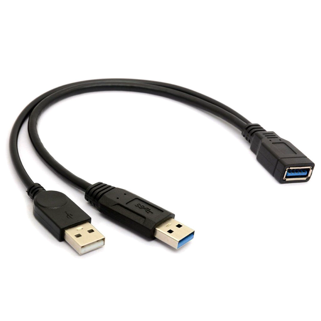 Купля-продажа по оптовой цене USB 3.0: один разъем мужчиной к двум портам матерям, один материнский, один забор двух удлинённых линейных USB компьютеров, одно место две деления питания