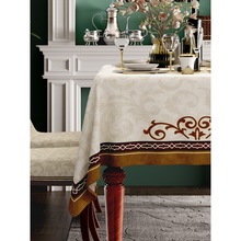 美式輕奢餐桌布椅子套罩長方形臺布加厚防水歐式椅套套裝凳子套
