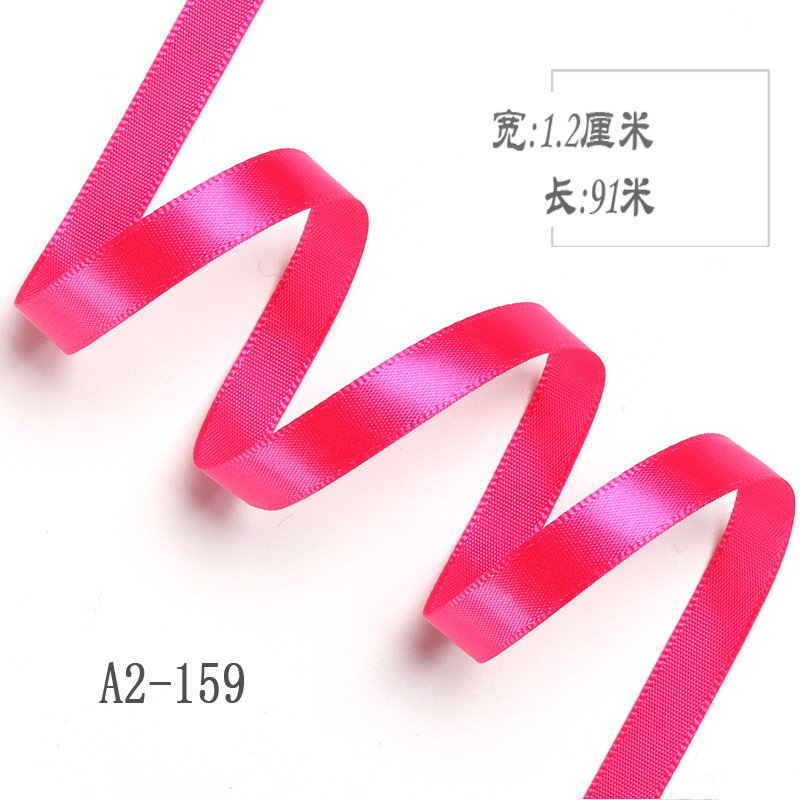 1,2 cm cinta de poliéster arco DIY cinta de la boda ramo de frutas caja de regalo de embalaje de color de la cinta de satén Decoración