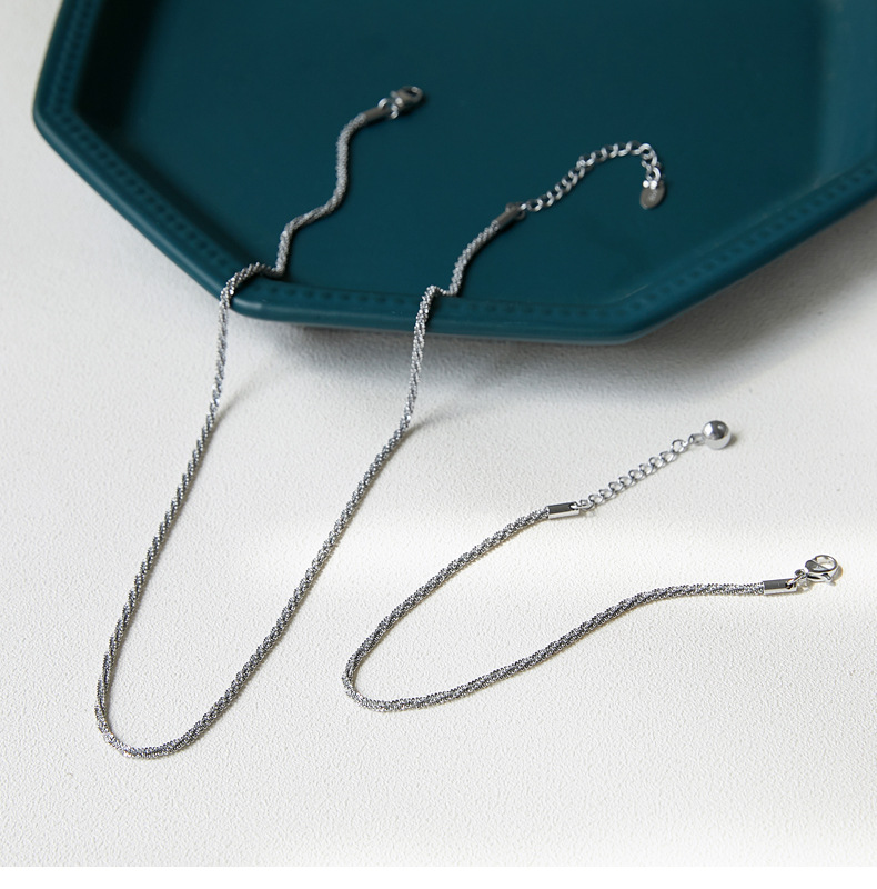 6g Weight Jewelry Set Classification Necklace + Jewelry Quantity Casual Occasion Titanium Steel Material Solid Color Pattern Women's Gender Plating Design Simple Style Style Wholesale Jewelry Simple Style Solid Color Titanium Steel Plating Jewelry Set 3