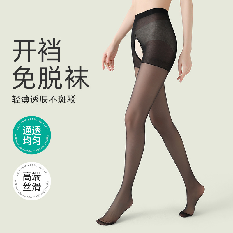 Sexy Black Sheer Pantyhose for Women, Anti-Snag, Non-Slip, Wholesale