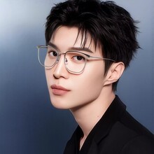 F15838L范丞丞同款时尚百搭眼镜框复古方框纯钛镜框丹阳眼镜批发