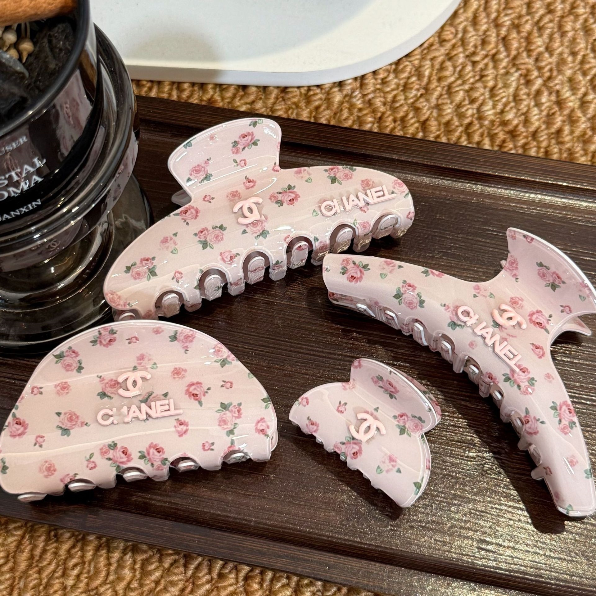 플라워 아세테이트 소향풍 클립 빈티지 소중 정교한 기질 달콤한 머리핀 유