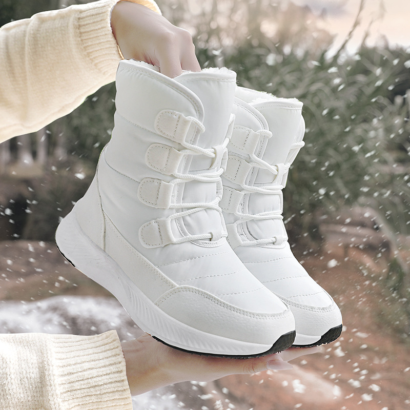 Otoño y invierno nuevas botas de mujer transfronterizas de moda botas de algodón al aire libre de alto alcance con terciopelo calentador botas de nieve de mujer image 1