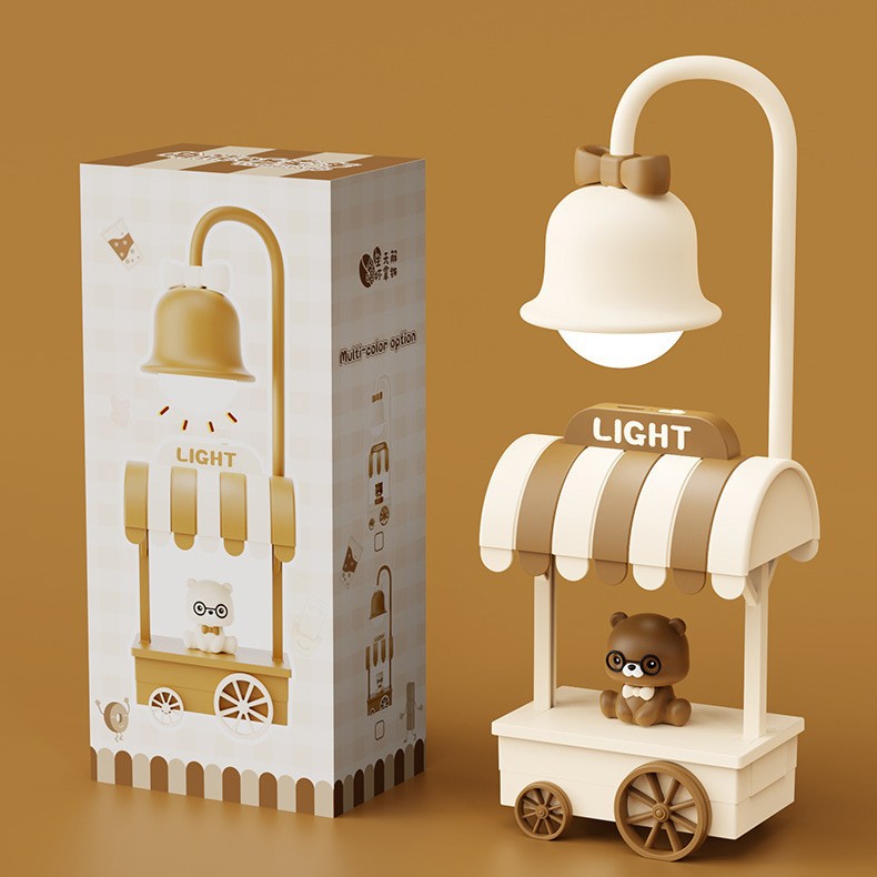 Fuente al por mayor nueva luz nocturna retro de malla LED recargable dormitorio lámpara de escritorio regalo de negocios para niños