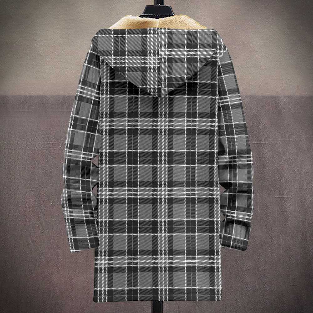 Veste en coton britannique pour homme avec poche décontractée à carreaux rayés en peluche et confortable, impression 3D_voghion.com