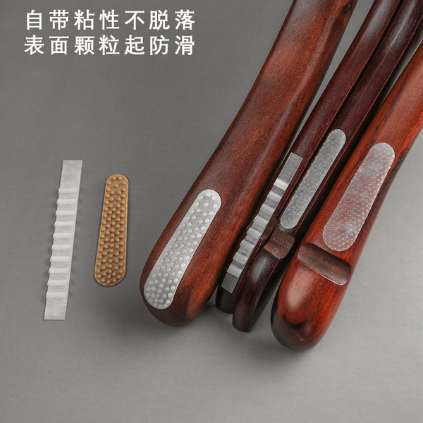 Non-slip silicone hanger from natural wood