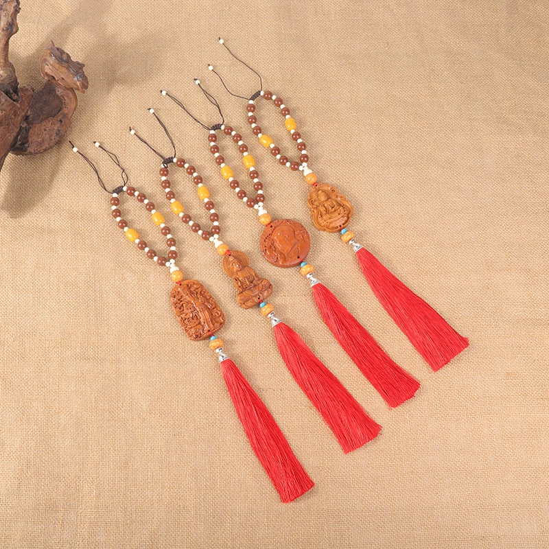 Палисандр ароматный деревянный реклама продвижение стекло кристалл может красный персик дерево Китайский традиционный Тыква автомобиль висит