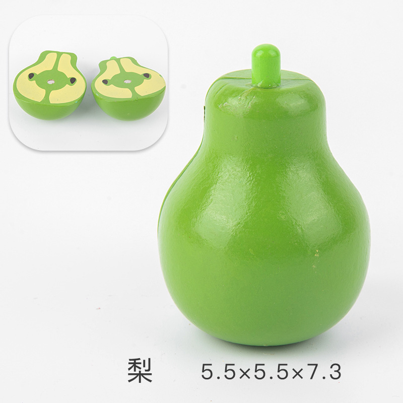 Los niños juegan casa cocina juguetes madera magnética verduras y frutas cortar madera frutas y verduras a granel traje al por mayor