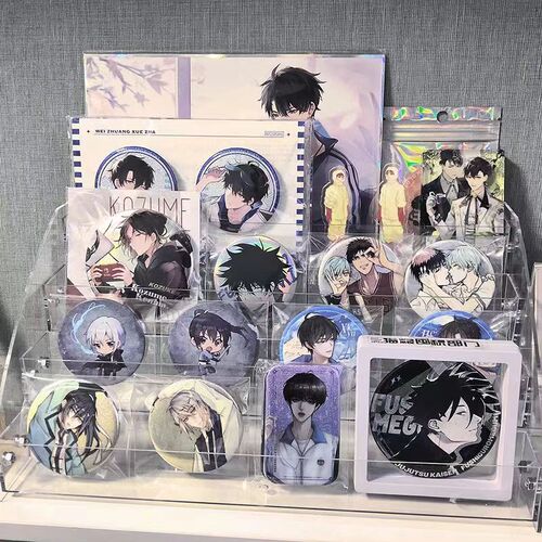 Snap Stand Display Shelf Desk Plastic Storage Box Color Paper Celebrity Card Holder Shelf Makeup Step Display Stand