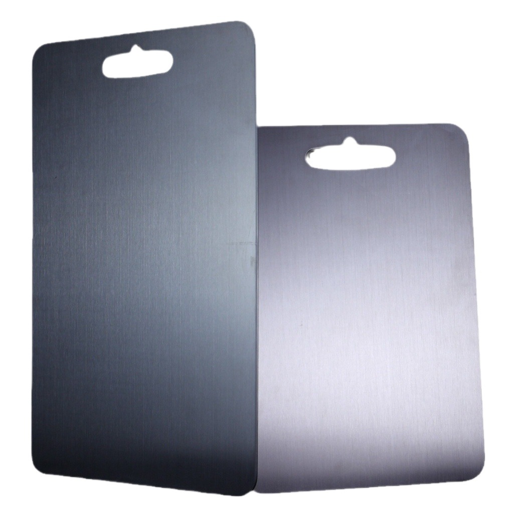 Tablero de corte de titanio puro engrosado acampar al aire libre tabla de cortar portátil cocina fruta corte de carne corte de doble cara tabla de corte multifuncional