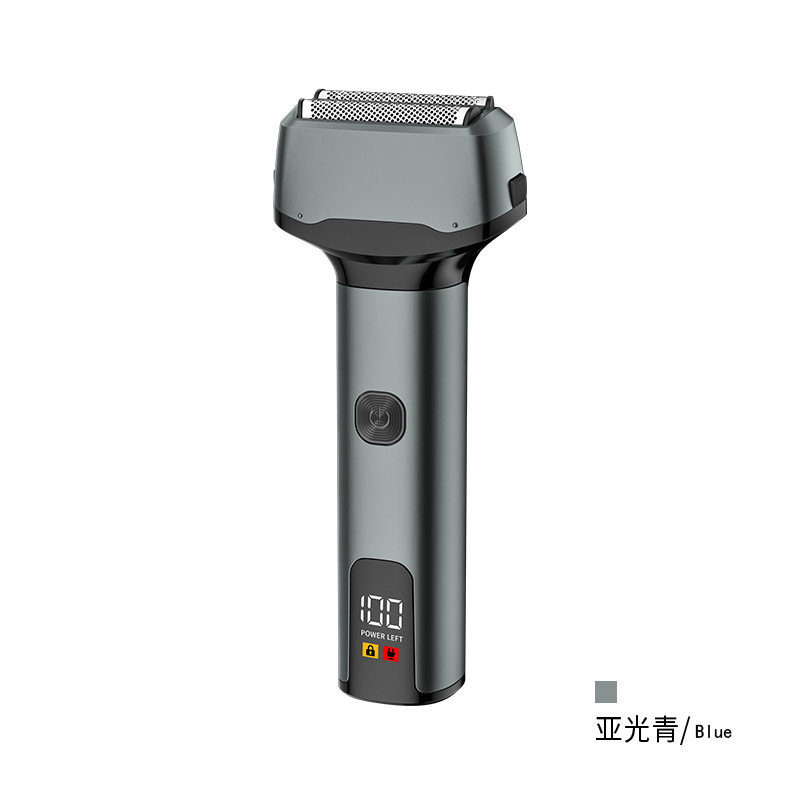 往復式デジタル表示 3 ヘッド電気ヒゲカッター小型ハンマー洗えるシェービングハイパワーメンズシェーバー|undefined
