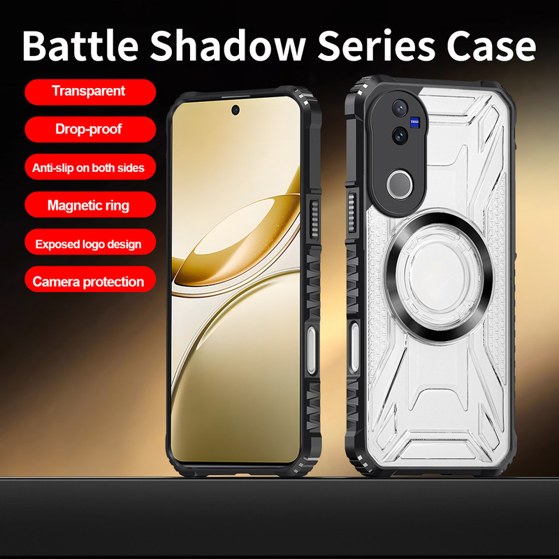 Suitable for Vivo V70Fe War Shadow Cd Pattern Transparent Magnetic Phone Case Y05 Four-Corner Anti-Fall Iqooz11 Protective Case Suitable for Vivo V70Fe War Shadow Cd Pattern Transparent Magnetic Phone Case Y05 Four-Corner Anti-Fall Iqooz11 Protective Case