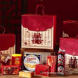 喜糖礼盒成品结婚伴手礼订婚喜宴专用回礼送宾客混合糖果高级礼包