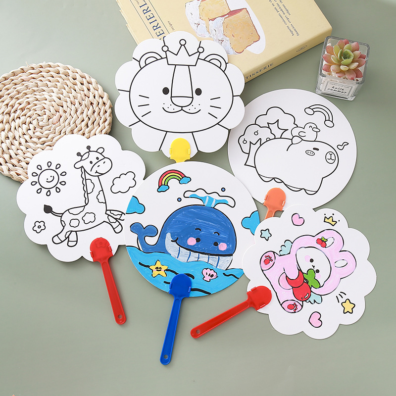 Abanico de graffiti de bricolaje de dibujos animados para niños