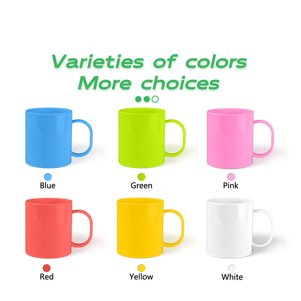 Nuevo producto transferencia térmica colorido material de taza de plástico al por mayor