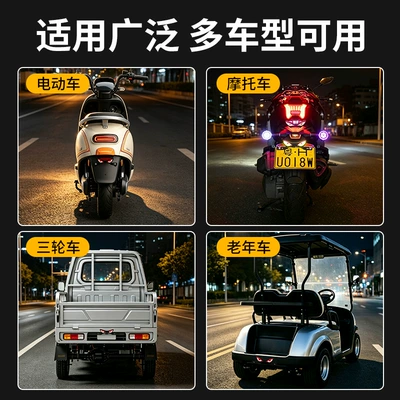 Decorative Tail Light, Universal Warning – License plate lamp