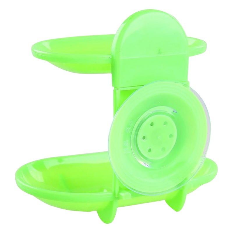 Nueva caja de jabón de ventosa de doble capa ventosa caja de jabón ventosa de vacío caja de jabón