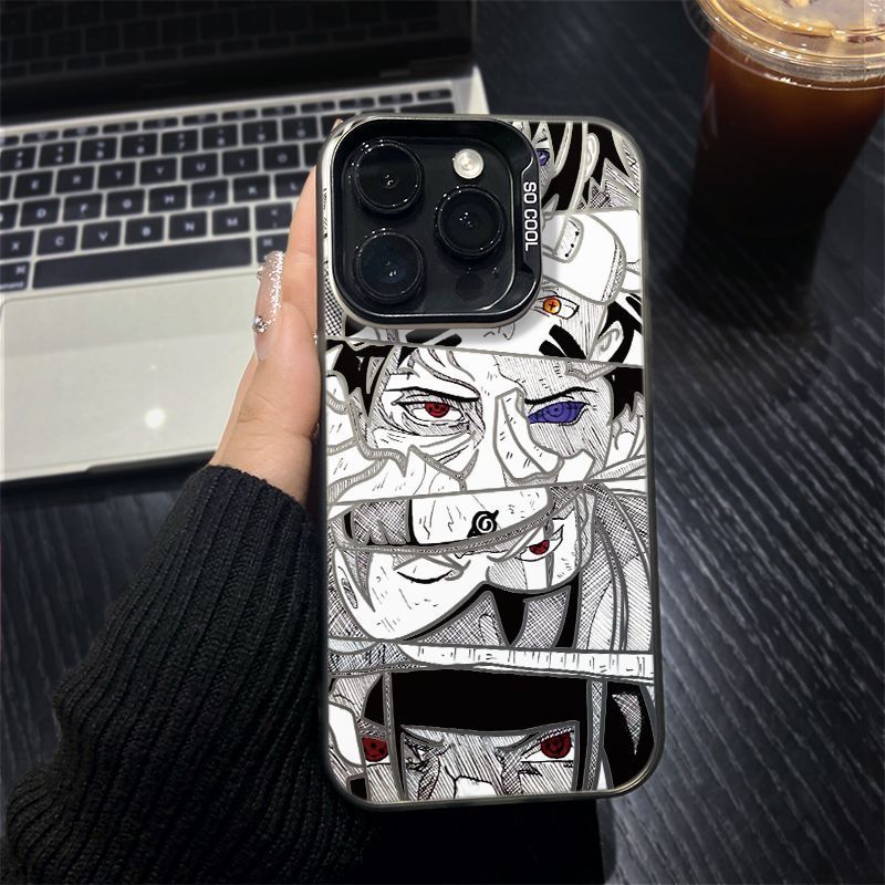 中空コミック NARUTO iPhone15ProMax 携帯電話ケース Apple 14/13 落下防止 12/11 カラーシルバーケース|undefined