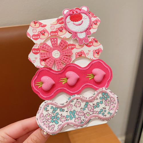 Children's Velcro Hair Accessories for Girls: Cute Cartoon Hair Clips to Tame Flyaways, Perfect for Bangs and Headwear