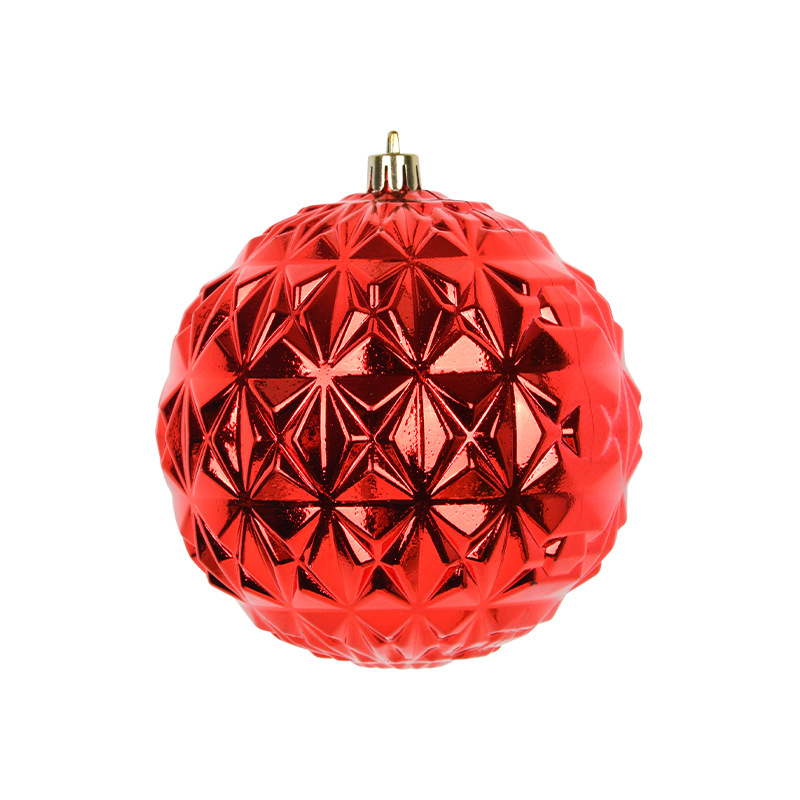 Navidad galvanizado 10CM forma de color bola de plástico colgando bola guirlandas de caña escenario colgando bola colgantes de Navidad