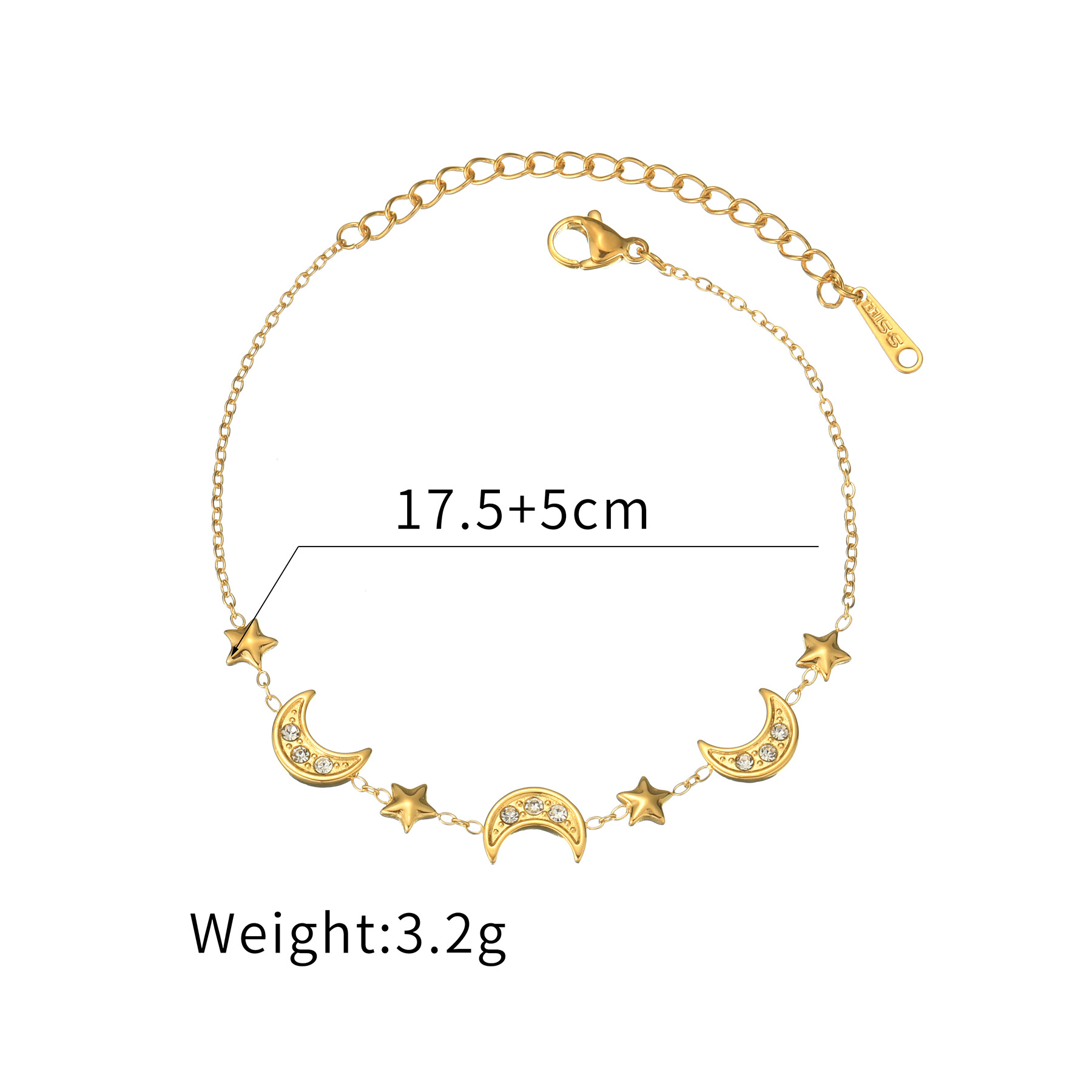 Multi-layer Geometric Bracelet For Women In Gold Plated Stainless Steel_voghion.com