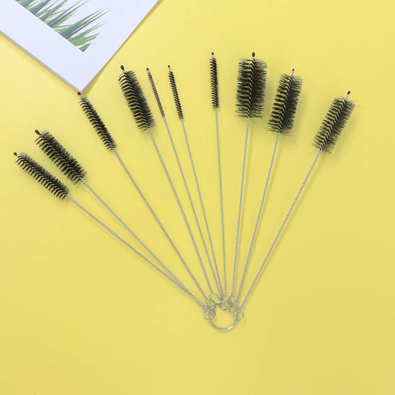 Щетка чистки 10 частей костюма щетка бутылки щетки нержавеющей стали оборудования щетки нейлона