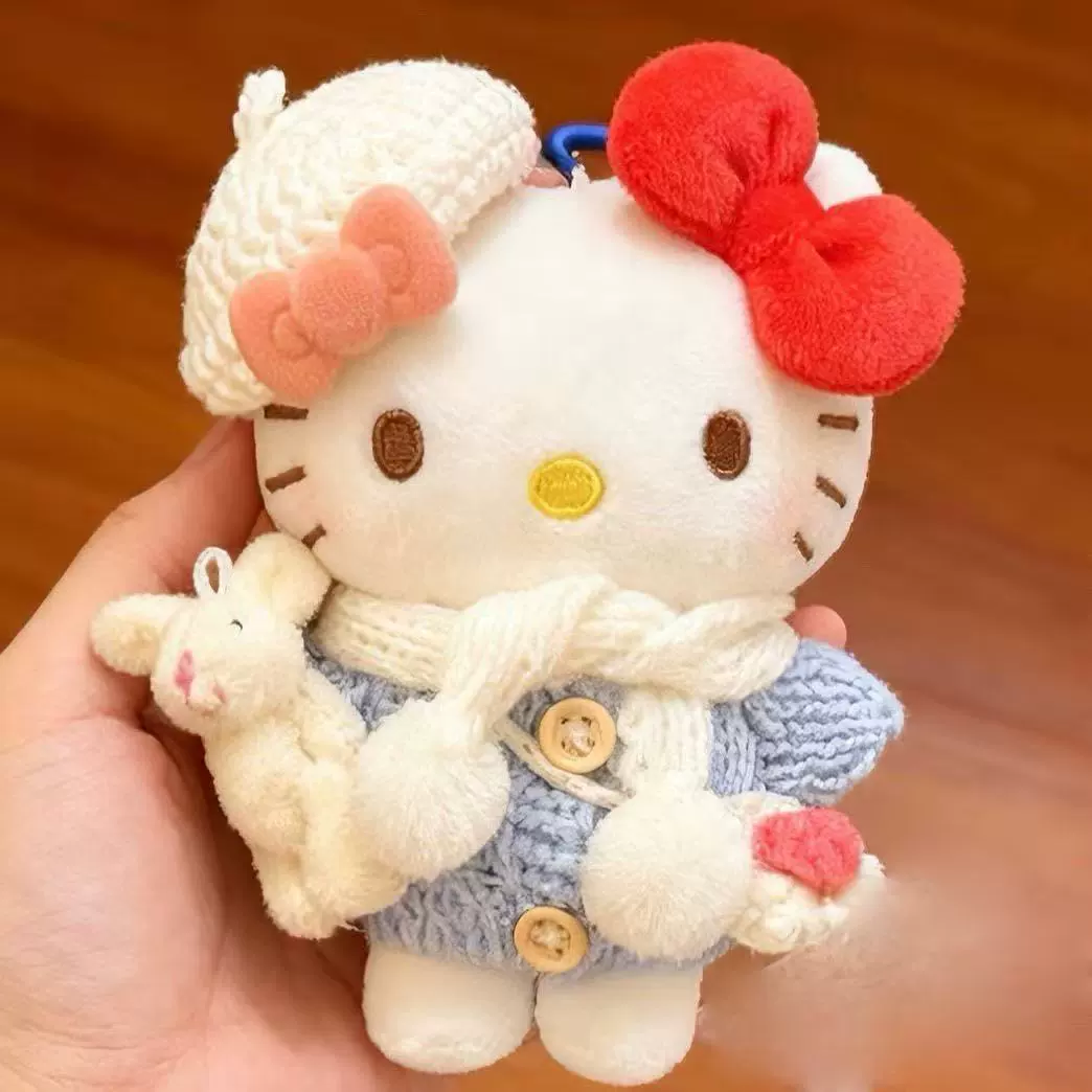 Плюшевый брелок (Sanrio) Hello Kitty, плюшевая кукла-талисман, размеры 10–16 см