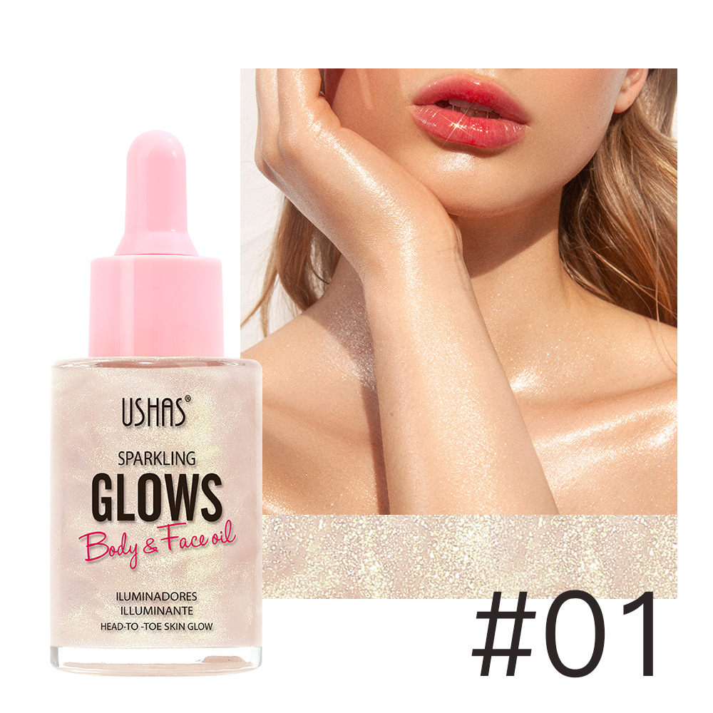 USHAS punto transfronterizo venta caliente gotero brillo aceite de alto brillo UC024A B