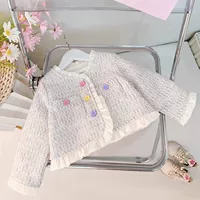 2024 новый стиль baby baby весна и осень кардиган куртка 1 ребенок весна маленький ароматный ветер маленький 0 девушка короткая
