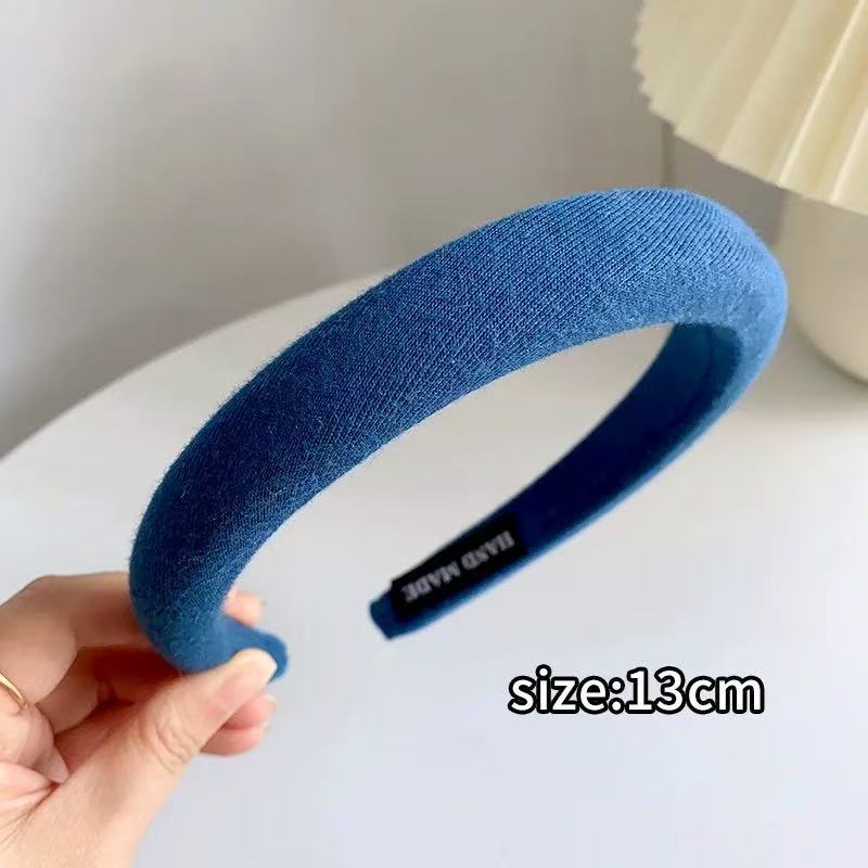#225 blue twill 2cm headband