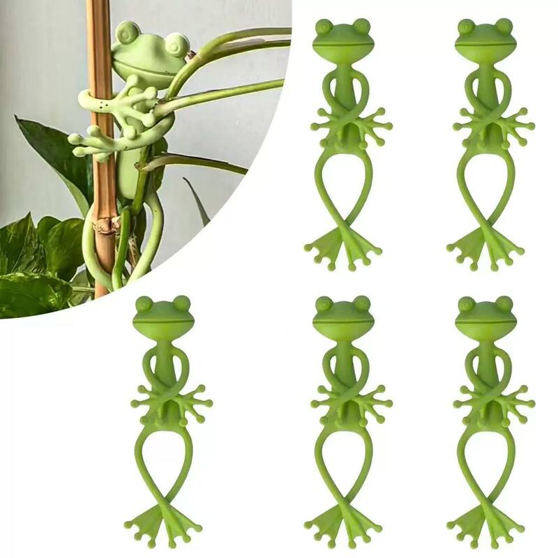 跨境小青蛙卡通扎带青蛙植物架爬藤固定器树枝整理绑带植被装饰|undefined