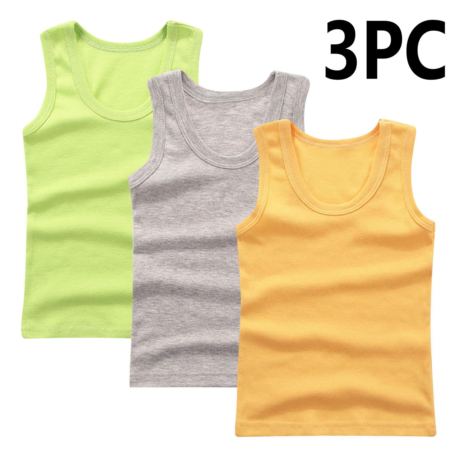 DK tank top-yellow+grey+green