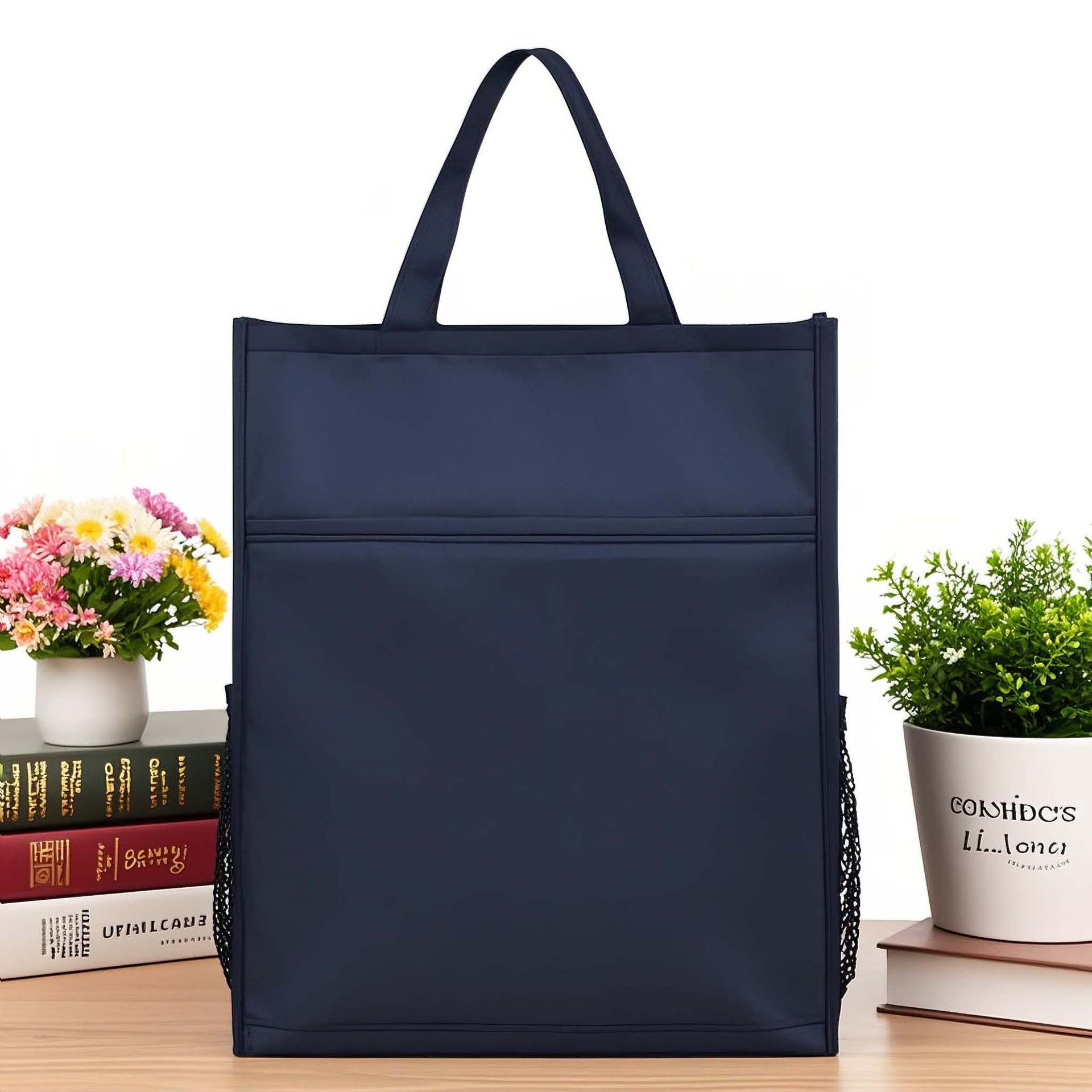 Bolsa de archivos portátil con cremallera bolsa de información A4 bolsa de libro de aprendizaje clase de entrenamiento tutorial bolsa maletín impresión logo