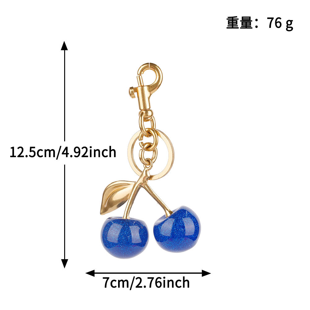 Transfronterizos directamente para bolsas de cereza colgantes de moda llaveras de automóviles llaveras de Amazon llaveras de metal accesorios de bolsas al por mayor