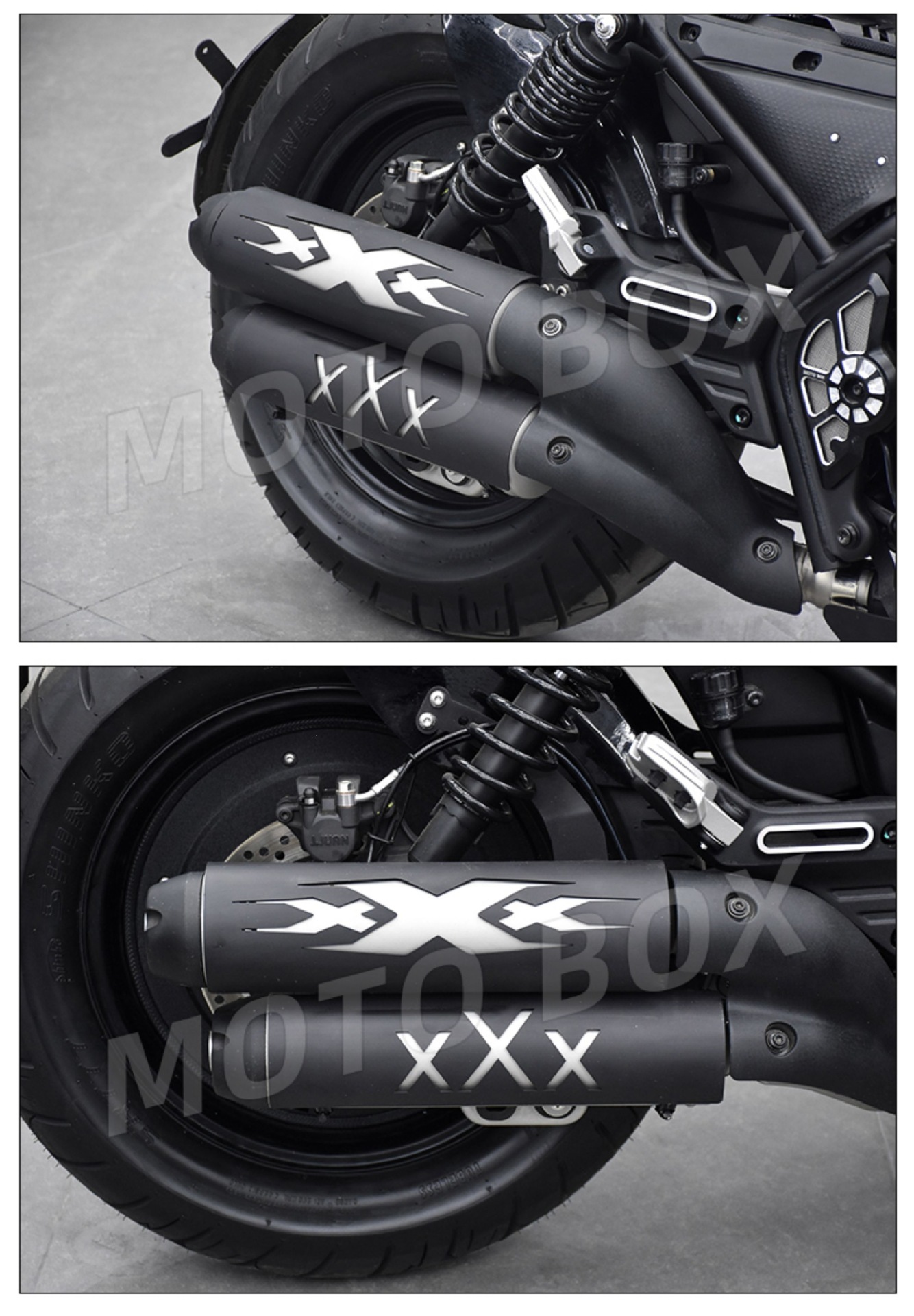 Suitable for the Wuyi CU250/525/625 Chinchilla Napoleon 450 exhaust pipe anti-scald cover blackened protective cover