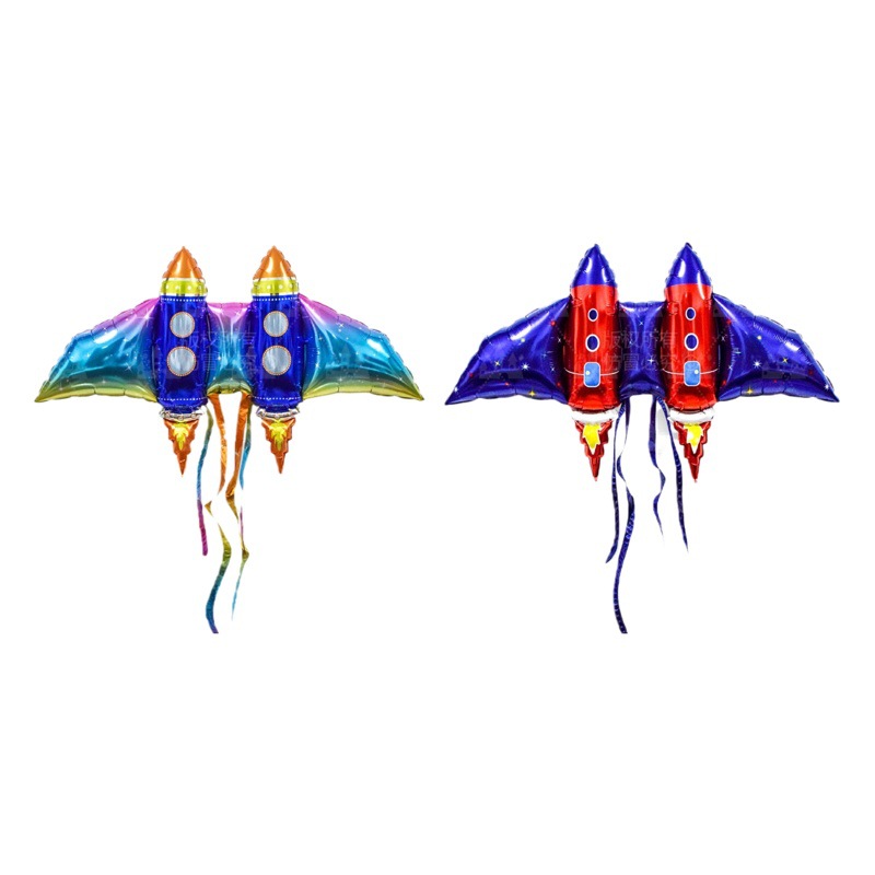 Rocket alas globo fiesta de cumpleaños de los niños foto Decoración Accesorios puesto empuje juguete película de aluminio globo al por mayor