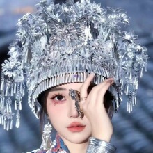 新款苗族头饰广西贵州云南特色文化饰品不变色成人款式帽子