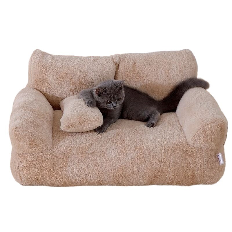 Invierno grueso sofá desmontable Teddy Bear cojín para dormir felino invierno calentamiento felino artículos fríos