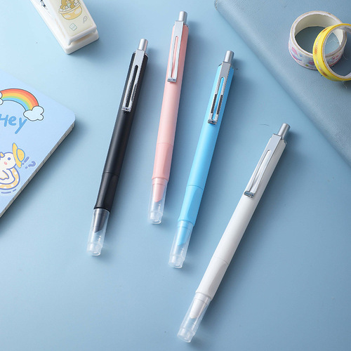 New push-button pen, high-looking candy color pen, replaceable ink bag, push-type for students to practice calligraphy