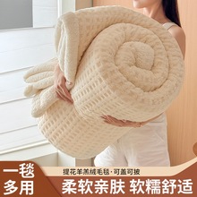 毛毯午睡盖毯办公室空调毯沙发盖毯小毯子羊羔绒学生宿舍被子加厚