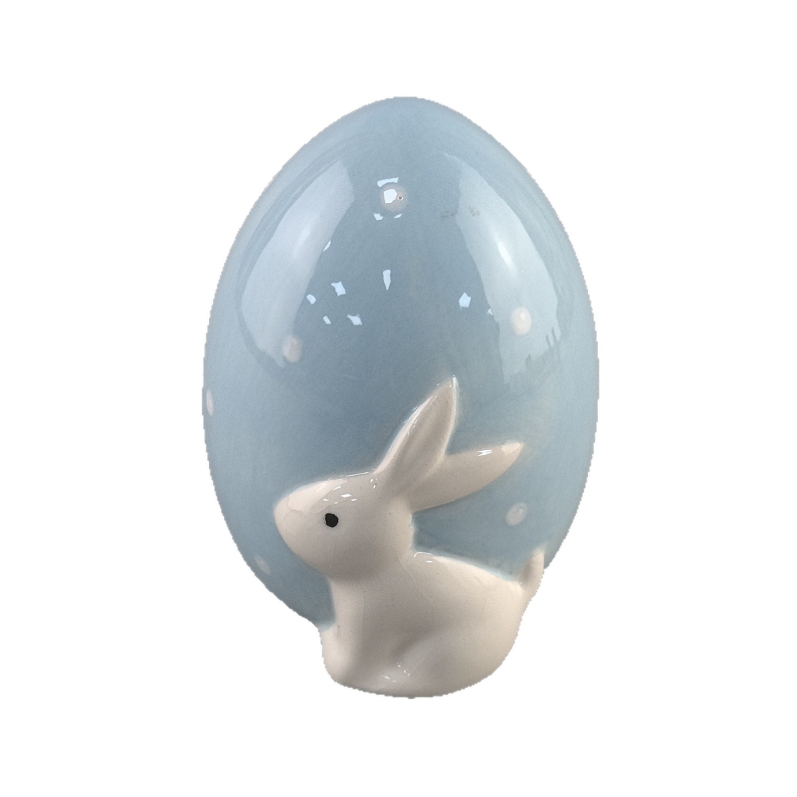 Huevo de Pascua de cerámica artesanía huevo de Pascua pequeñas decoraciones lámpara LED huevo