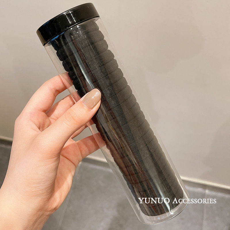 Banda de pelo sin costura banda de goma elástica alta corbata de pelo para adultos cuerda de pelo grueso corbata de pelo femenino corbata de pelo simple de Corea del Sur joyería de cuerda de pelo simple