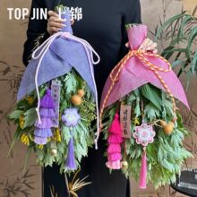 2026端午节 艾草花束门挂创意艾叶菖蒲手工花束入户挂饰端午祈福