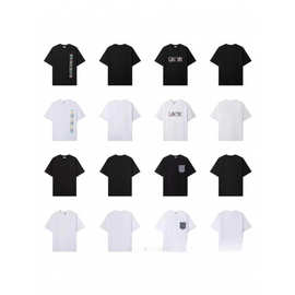 跨境家高品质圆领宽松短袖男女款休闲时尚百搭恤包邮批发一件代发