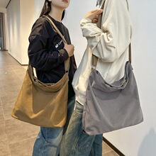 韩系潮款单肩包女大容量托特包睿营百搭简约休闲百搭斜挎通勤包男