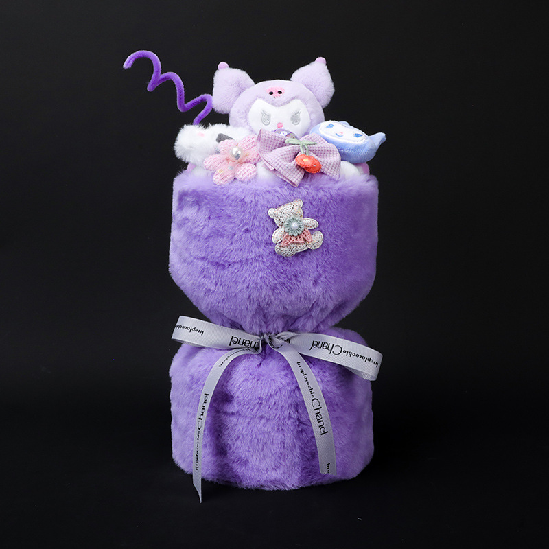 (procesamiento de liquidación) productos terminados 1 de junio día de los niños muñeca ramo de flores regalo para jardín de infantes muñeca ramo de flores para niños